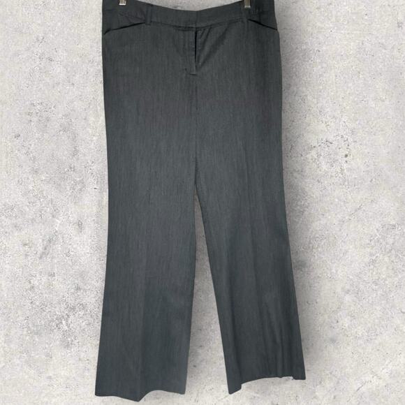 Vintage Express Black white mini  Plaid Wide Leg Editor Pants  12 Y2K Goth Chic - Picture 7 of 8